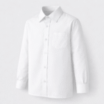 Boys School Full Sleeves White Shirt - Image 2