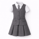 Girls Classic Grey School Uniform Set